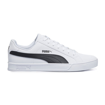 Sneakers bianche con striscia laterale a contrasto Puma Smash Vulc, Brand, SKU s324000283, Immagine 0